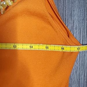 Banana Republic Deep Scoop Neck Embellished Sleeveless Knit Top Women's Size M